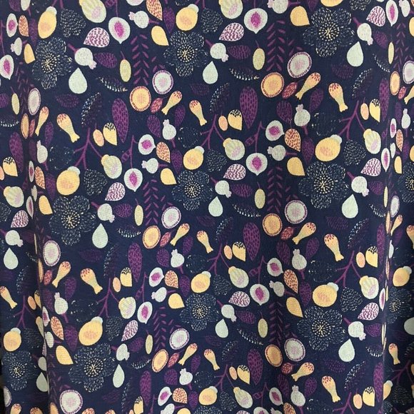 Lularoe Womens XS A-Line Maxi Skirt Purple Colorful Designs Stretch - Picture 3 of 5
